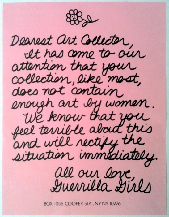 guerilla girls dearest art collector